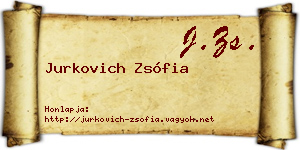 Jurkovich Zsófia névjegykártya