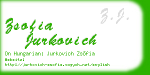 zsofia jurkovich business card